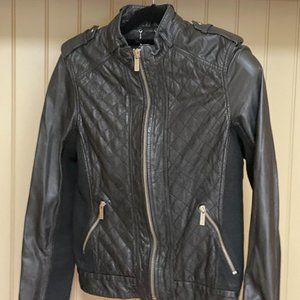 Micahel Kors quilted leather moto jacket